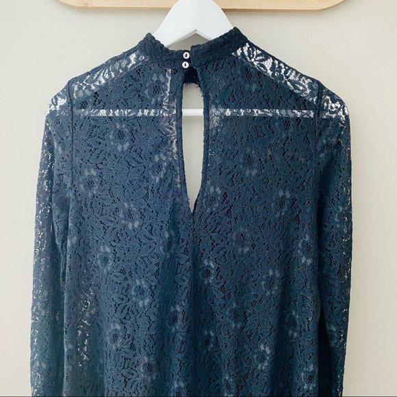 Free People New Tell Tale Lace Tunic Black Sz XS - Picture 6 of 9
